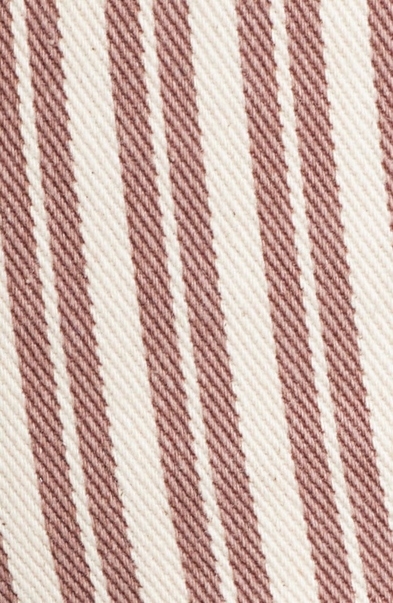 Topshop Stripe Denim Miniskirt, Alternate, color, Burgundy Multi