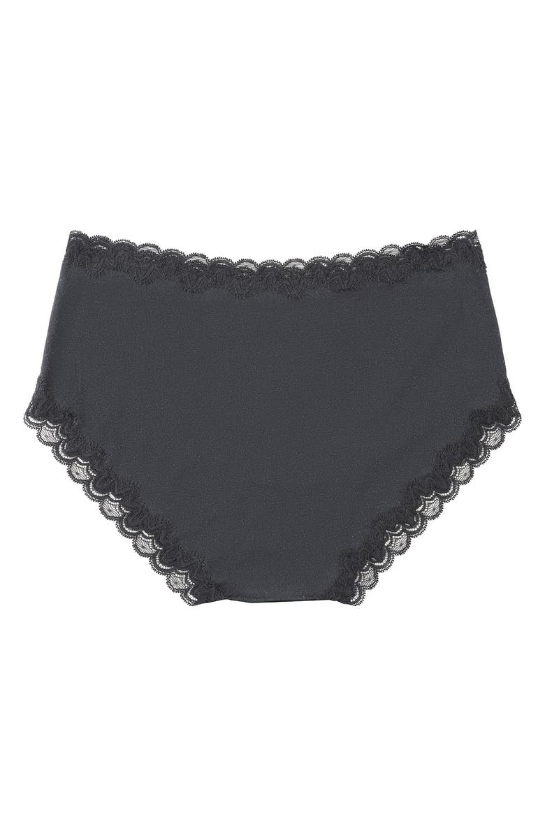 Uwila Warrior Soft Silk Lace Trim Silk Briefs, Alternate, color, Tap Shoe Black