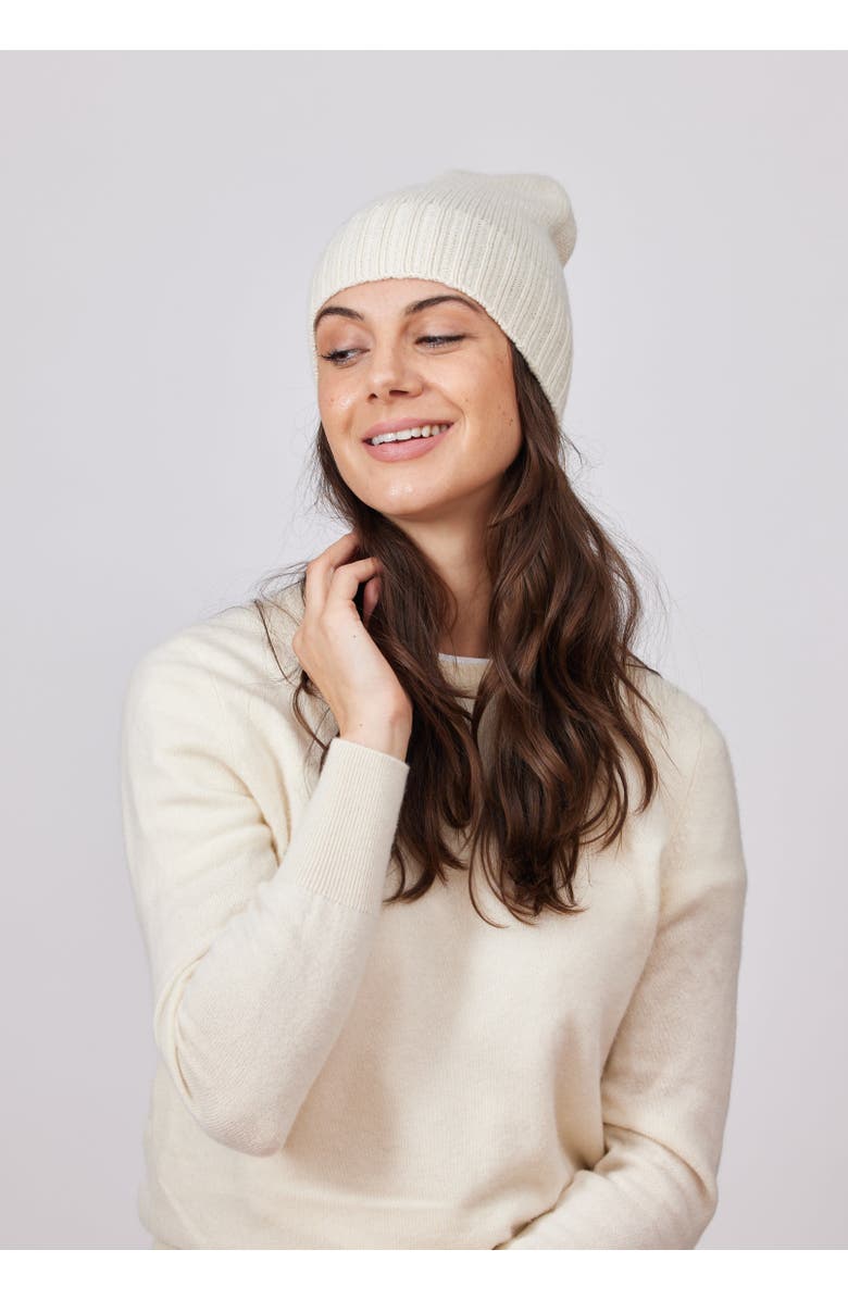 Hat Attack Classic Cashmere Slouch Hat, Alternate, color, Ivory