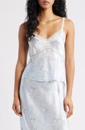 LoveShackFancy Lirena Lace Accent Floral Camisole