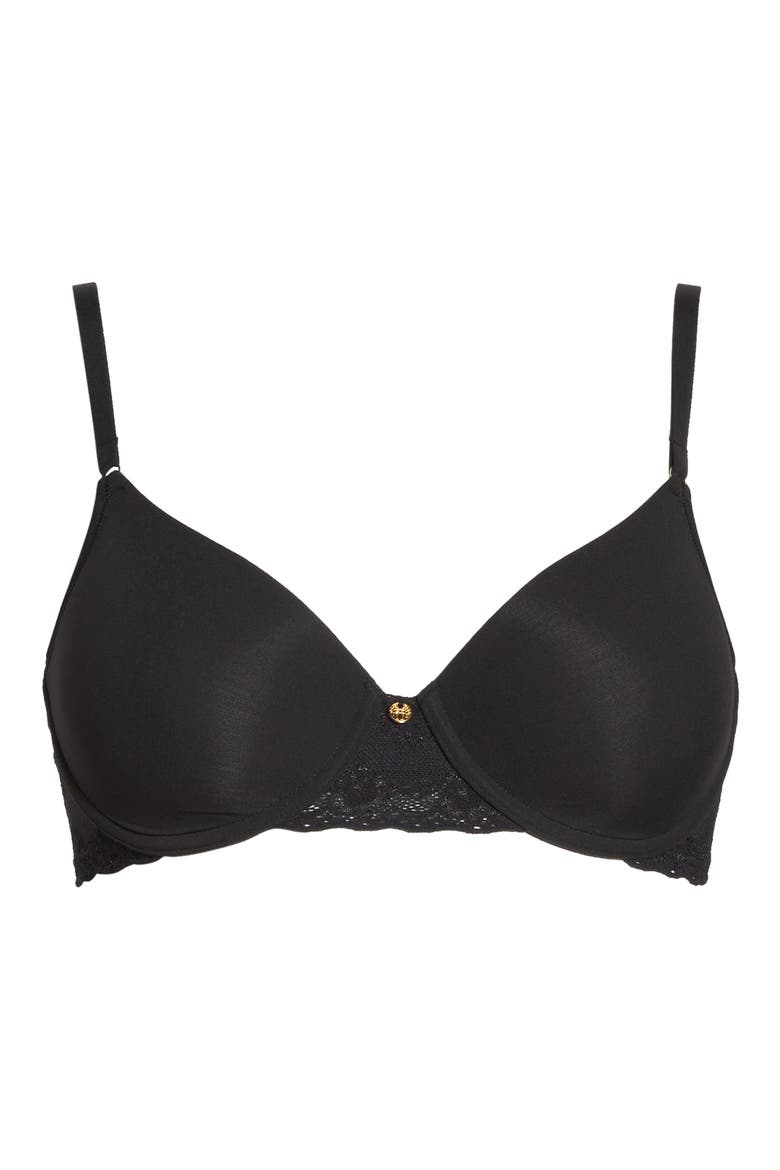 Bliss Perfection Comfort T-Shirt Bra, Alternate, color, BLACK