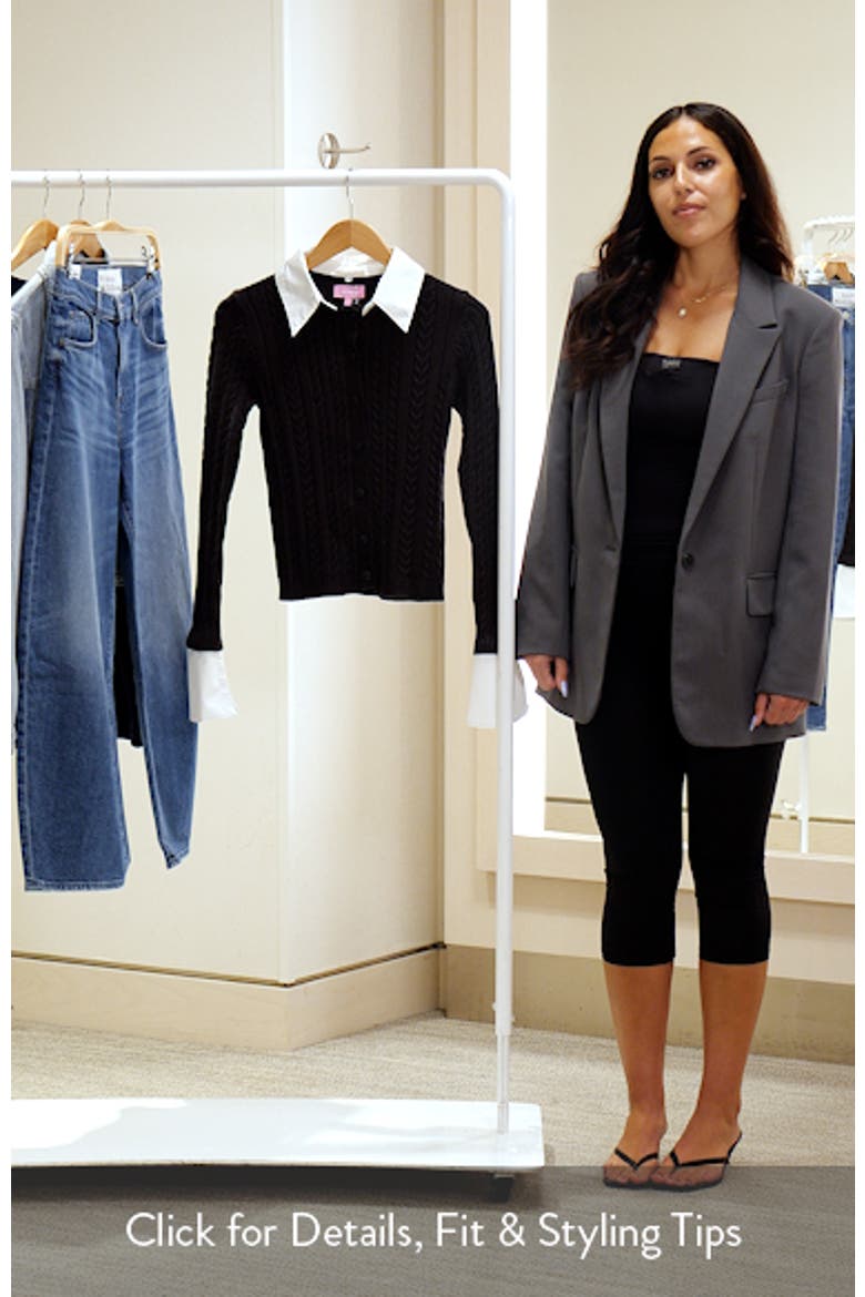 Avey Cable Knit Cardigan with Removable Cuffs & Collar video