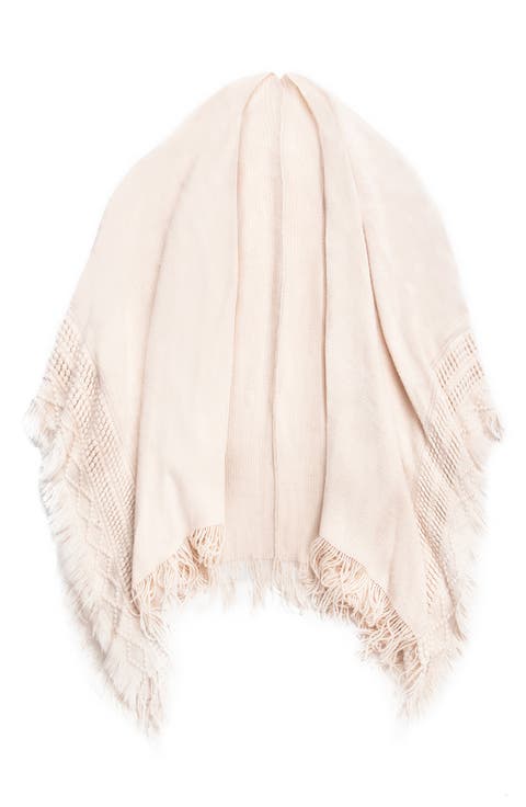 Embroidery Fringed Ruana