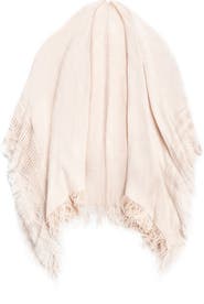 SAACHI Embroidery Fringed Ruana