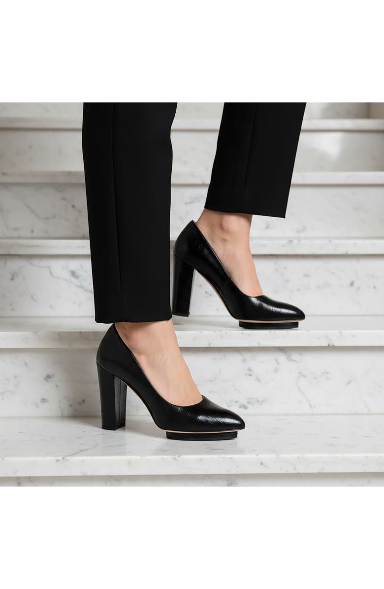 BEAUTIISOLES Pippa Leather Pump, Alternate, color, Black