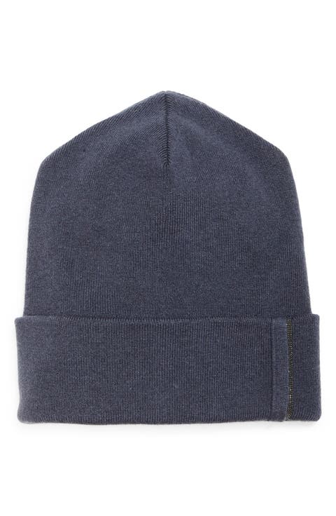 ニットキャップ・ビーニー Brunello Cucinelli Cashmere Hat With Monili Detail Brunello Cucinelli Monili Detail Cashmere Beanie | Nordstrom