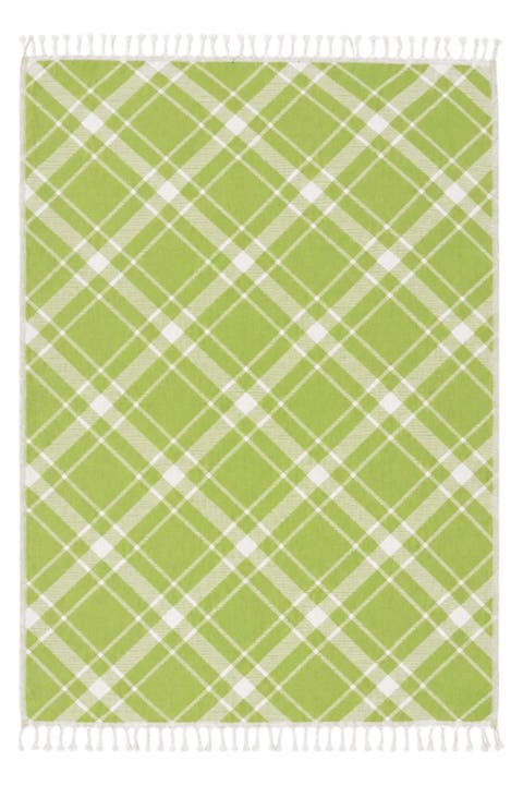 Plaid Reversible Organic Cotton Throw Blanket