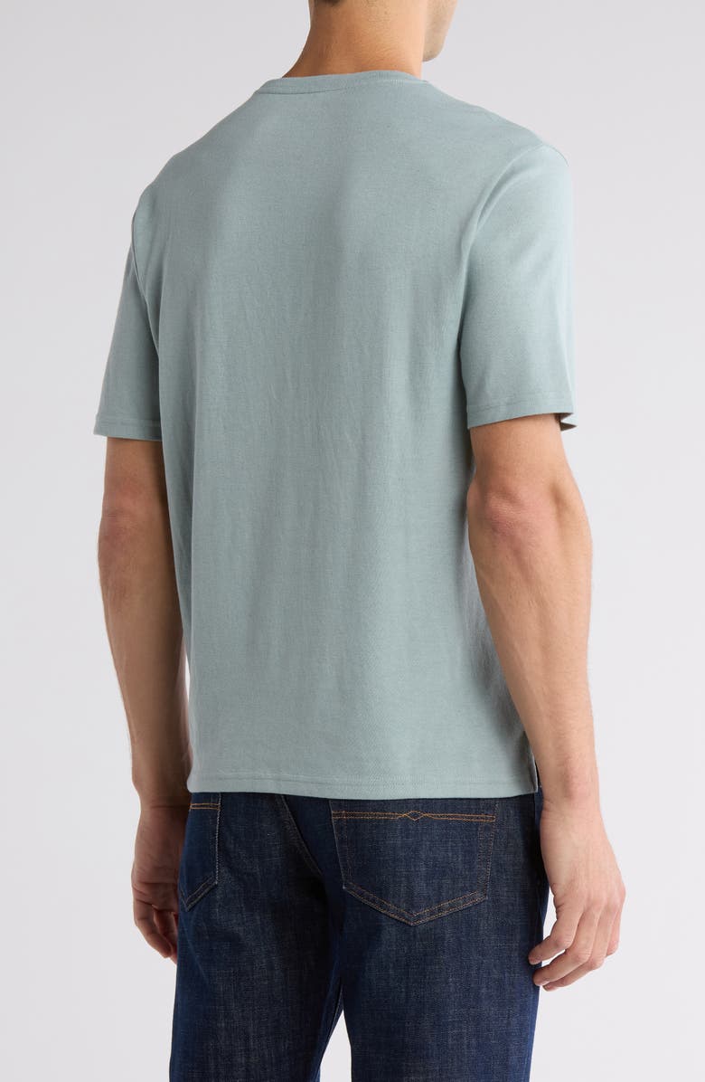 NORDSTROM RACK Cotton & Linen Blend Crewneck T-Shirt, Alternate, color, Grey Blue