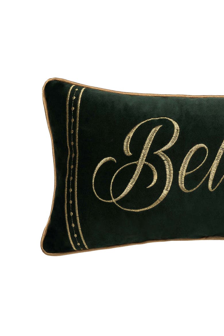 Gold Believe Pillow, Alternate, color, Gold