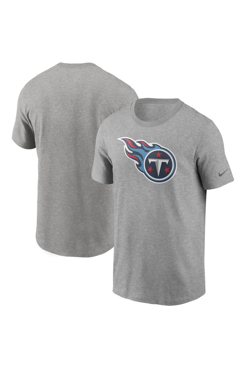 Men's Nike Heathered Gray Tennessee Titans Primary Logo T-Shirt, Main, color, Heather Gray