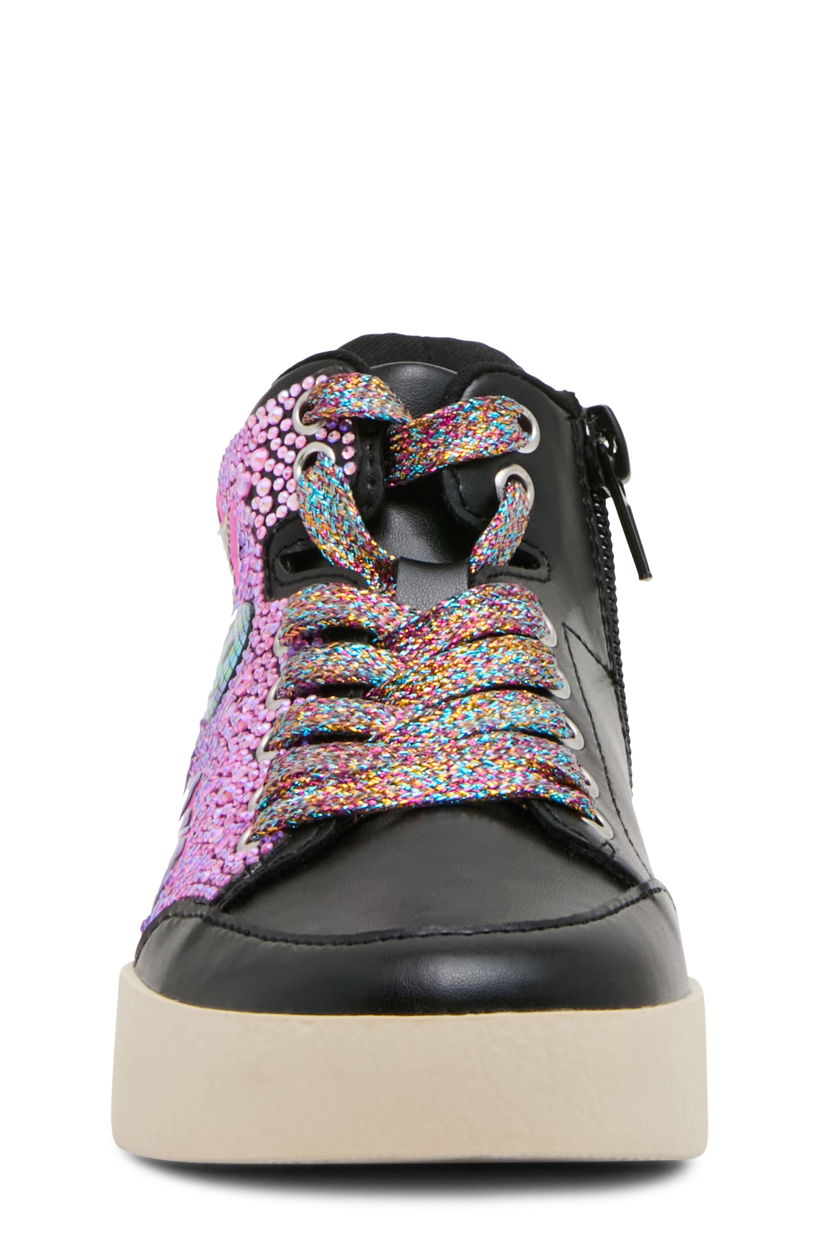 Kids' Jdelight High Top Sneaker, Alternate, color, BLACK MULTI