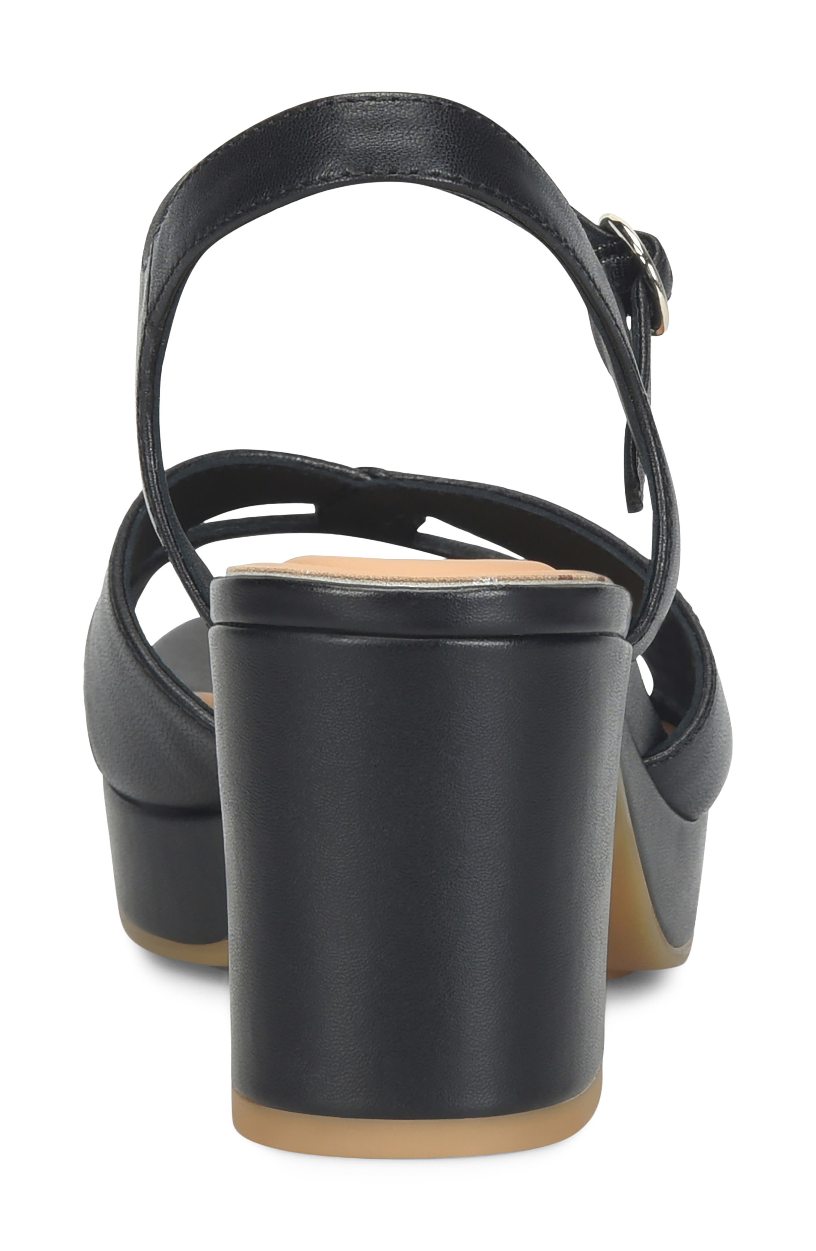 Söfft Lucille Ankle Strap Platform Sandal, Alternate, color, Black