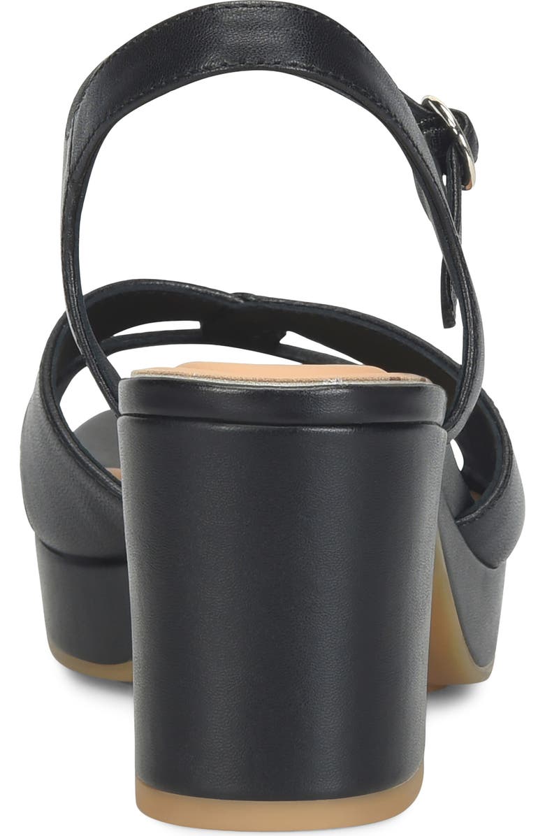 Söfft Lucille Ankle Strap Platform Sandal, Alternate, color, Black