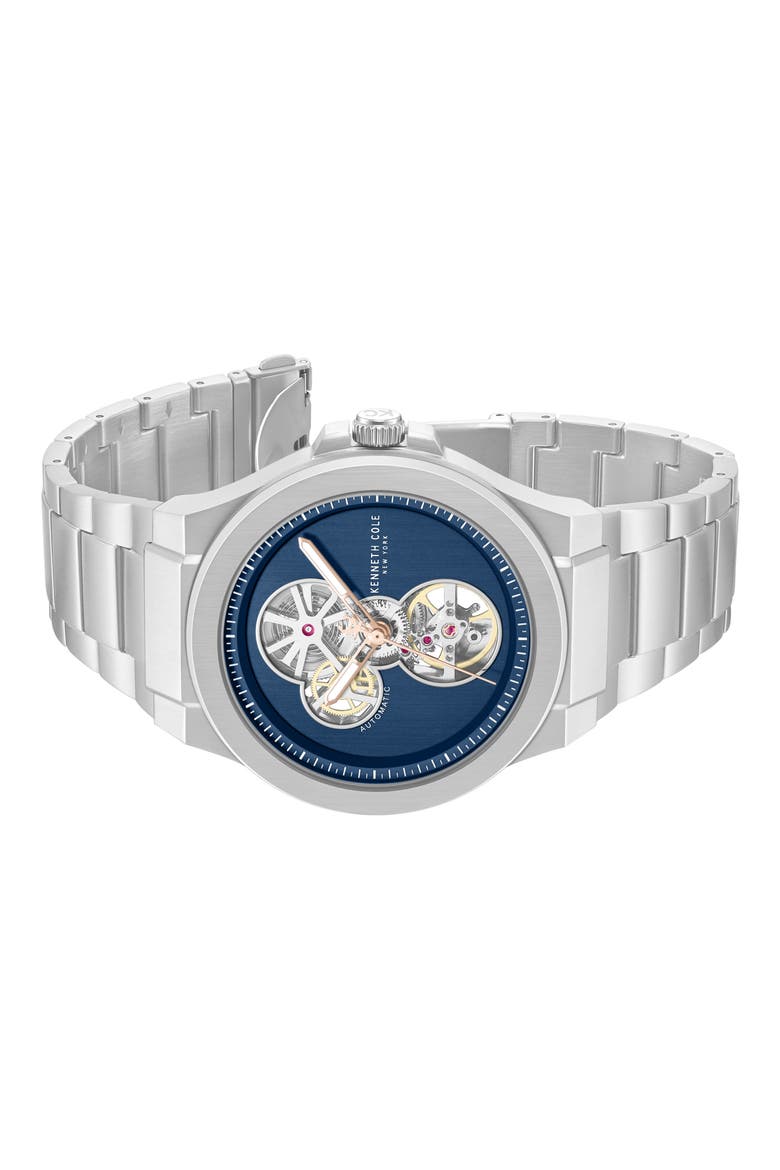 Grove Open Heart Automatic Watch, 43mm, Alternate, color, SILVER