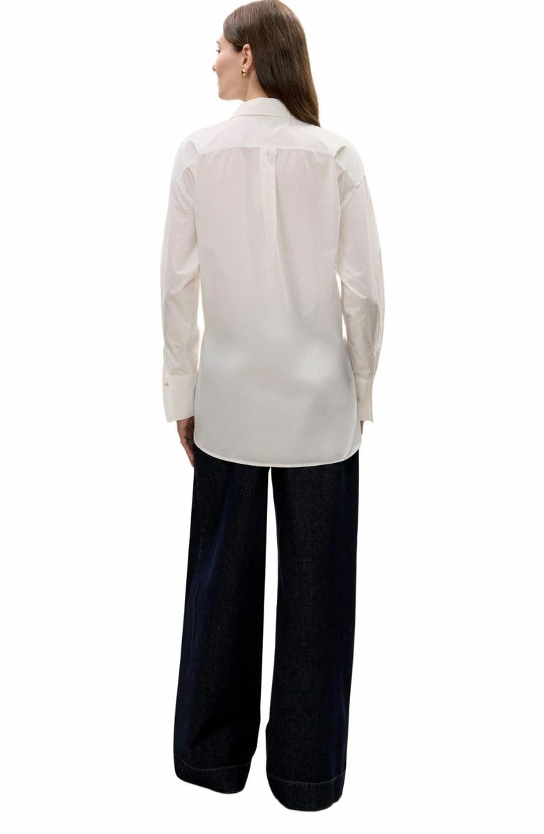 Rebecca Taylor Yara Poplin Shirt, Alternate, color, Milk