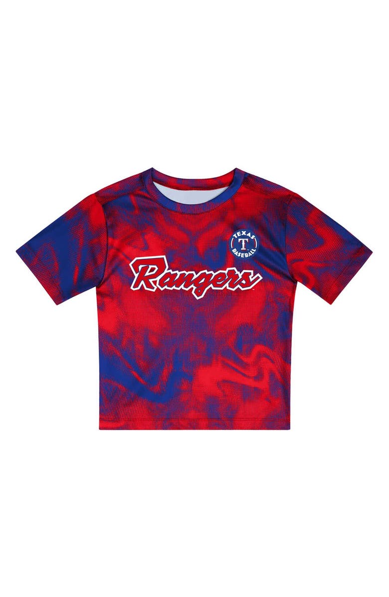 Outerstuff Toddler Red/Royal Texas Rangers Pinch Hitter Infielder T-Shirt & Shorts Set, Alternate, color, Red