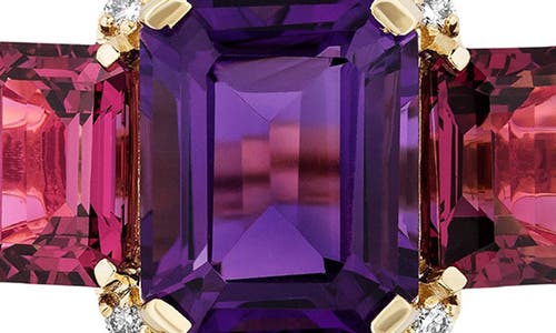 Goshwara Gossip Semiprecious Stone Ring In Gold