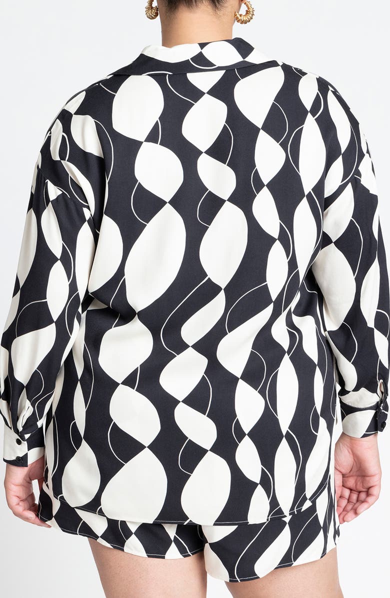 ELOQUII Relaxed Floral Shirt, Alternate, color,