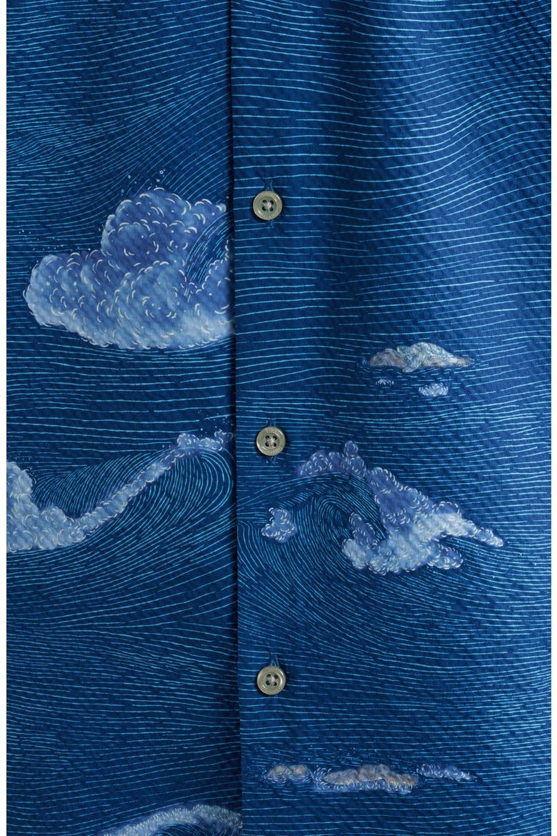 Honu Sighting Performance Pucker Shirt, Alternate, color, NAVY