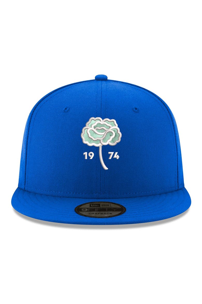 Men's New Era Blue Seattle Sounders FC Carnation 9FIFTY Snapback Hat, Alternate, color, Blue