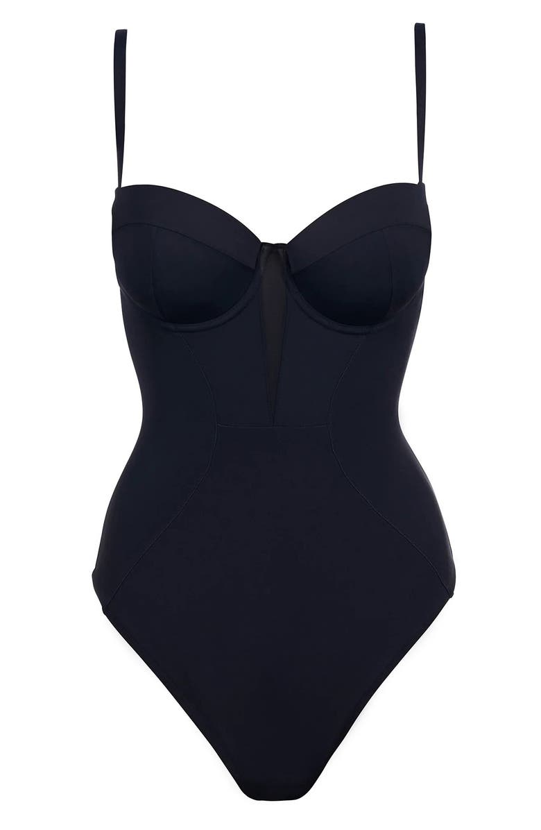 TA3 Mega Sculpting Push-Up One Piece Swimsuit, Alternate, color, Black