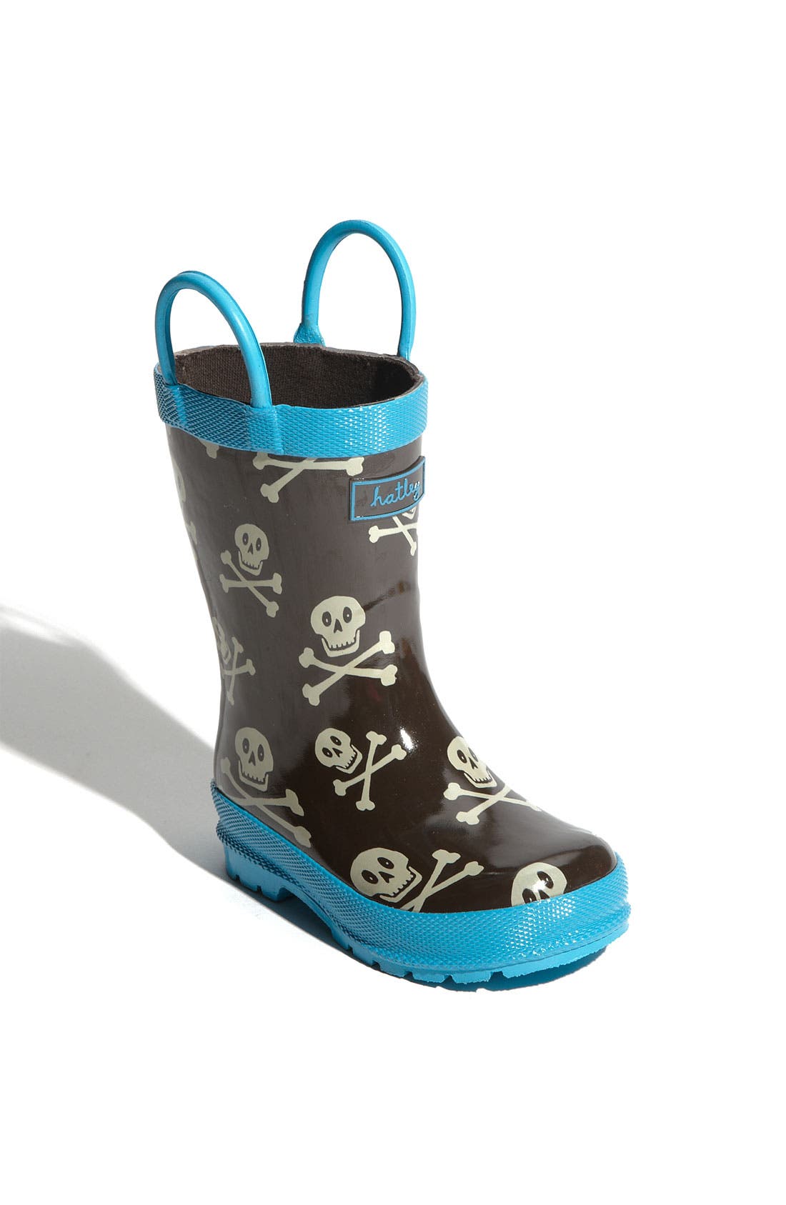 Hatley Skull Print Rain Boot, Main, color, 