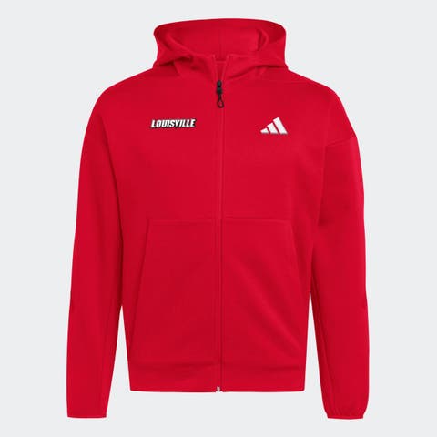 Men's adidas Red Louisville Cardinals Z.N.E Full-Zip Hoodie