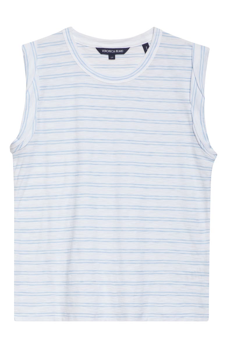 Veronica Beard Dree Muscle Tee, Alternate, color, Bluebell White