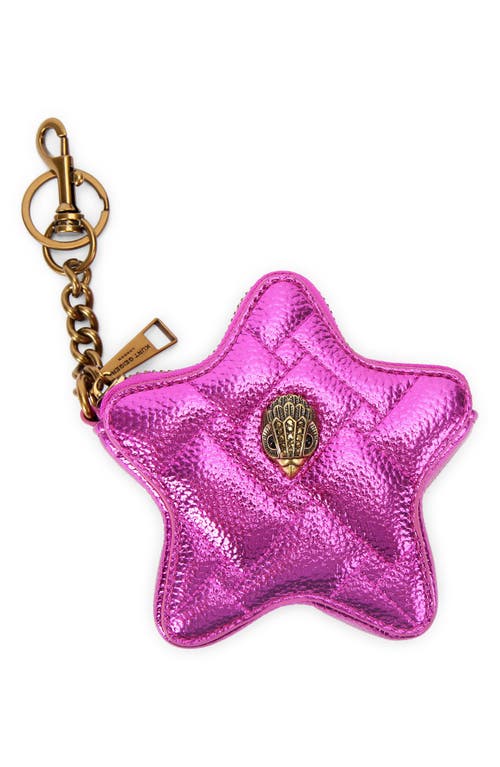 Kurt Geiger London Kensington Heart Mirror Bag Charm In Purple