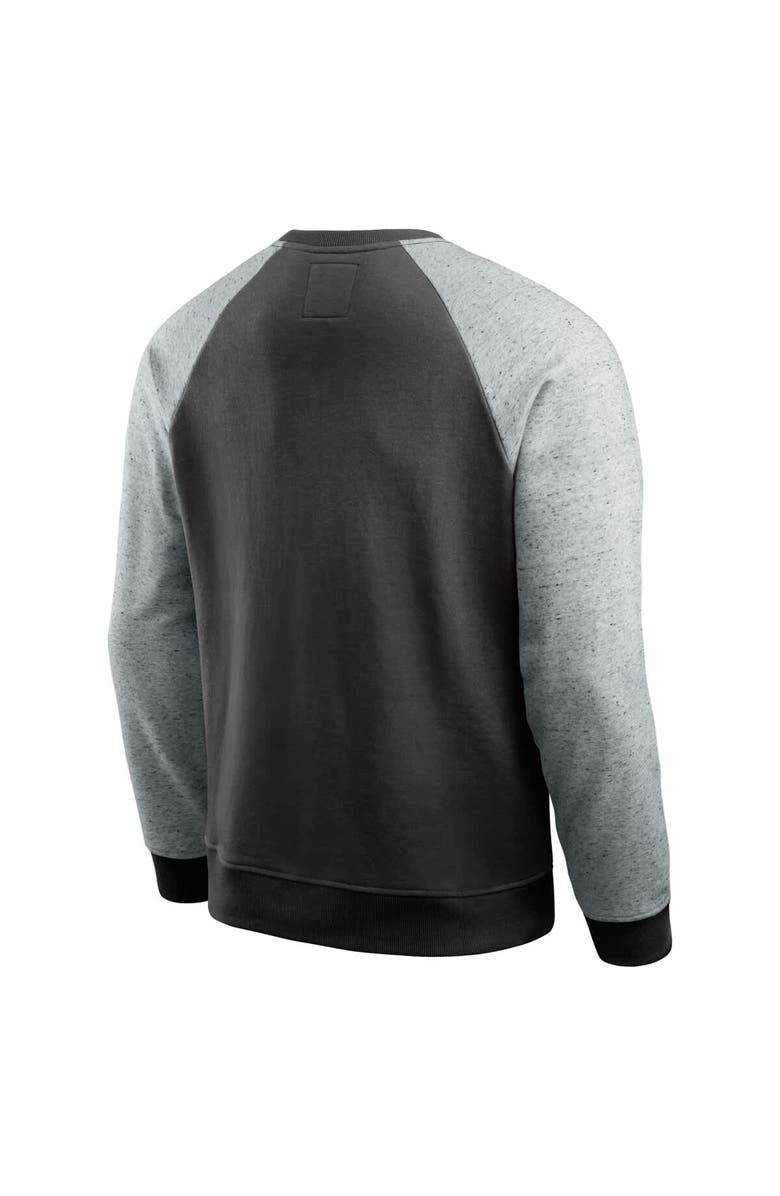 Darius Rucker Collection by Fanatics Men's Darius Rucker Collection by Fanatics Black/Heather Gray Cincinnati Bengals Colorblock Pullover Sweatshirt, Alternate, color, 