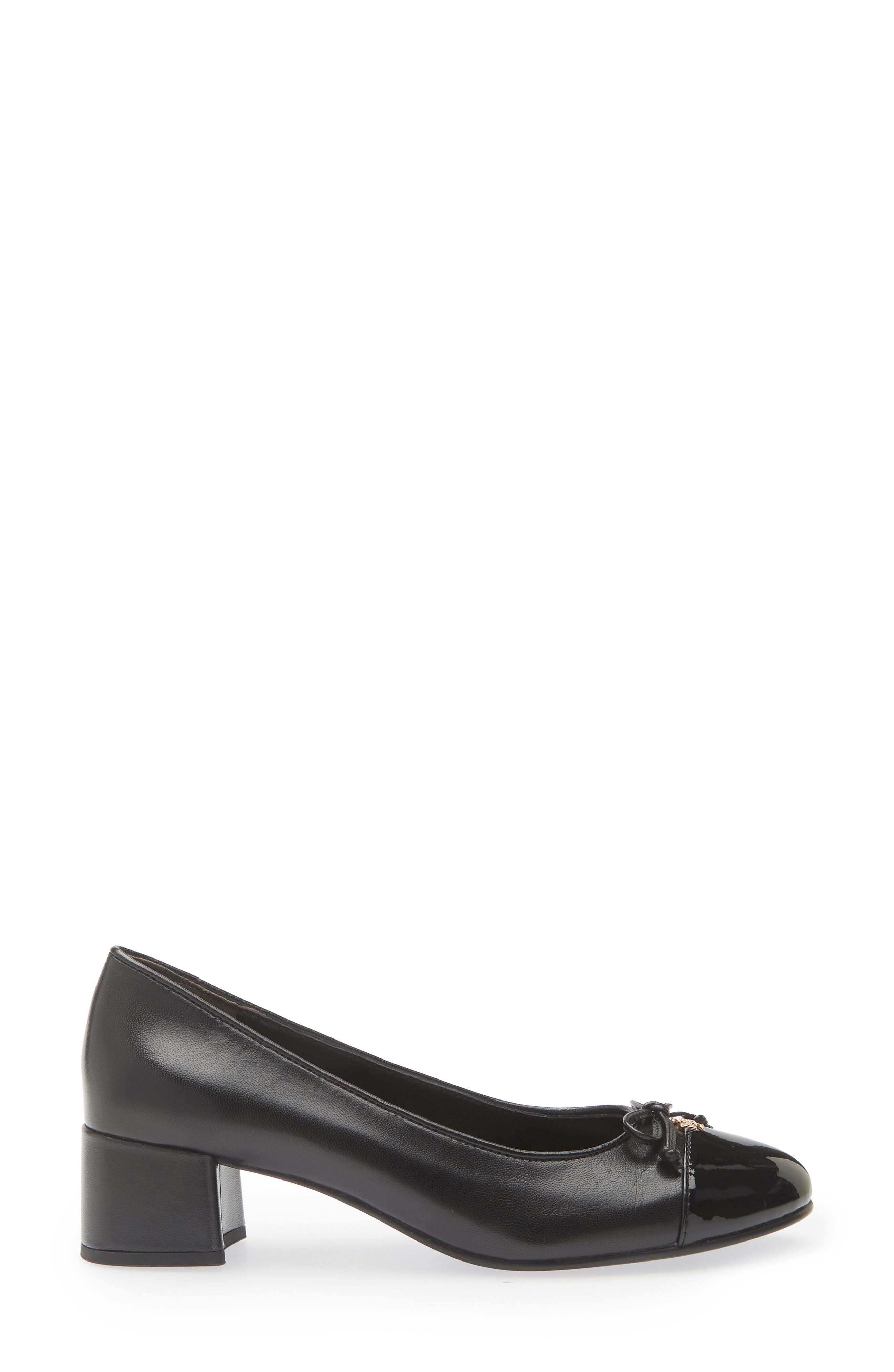 Cap Toe Pump, Alternate, color, PERFECT BLACK / PERFECT BLACK