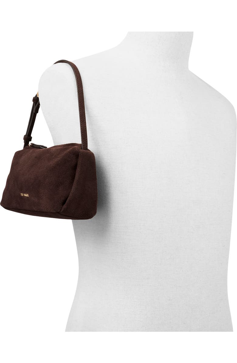 Ted Baker Nicki Suede Shoulder Bag, Alternate, color, Espresso Suede