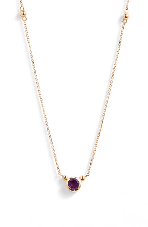 Bonheur Birthstone Pendant Necklace
