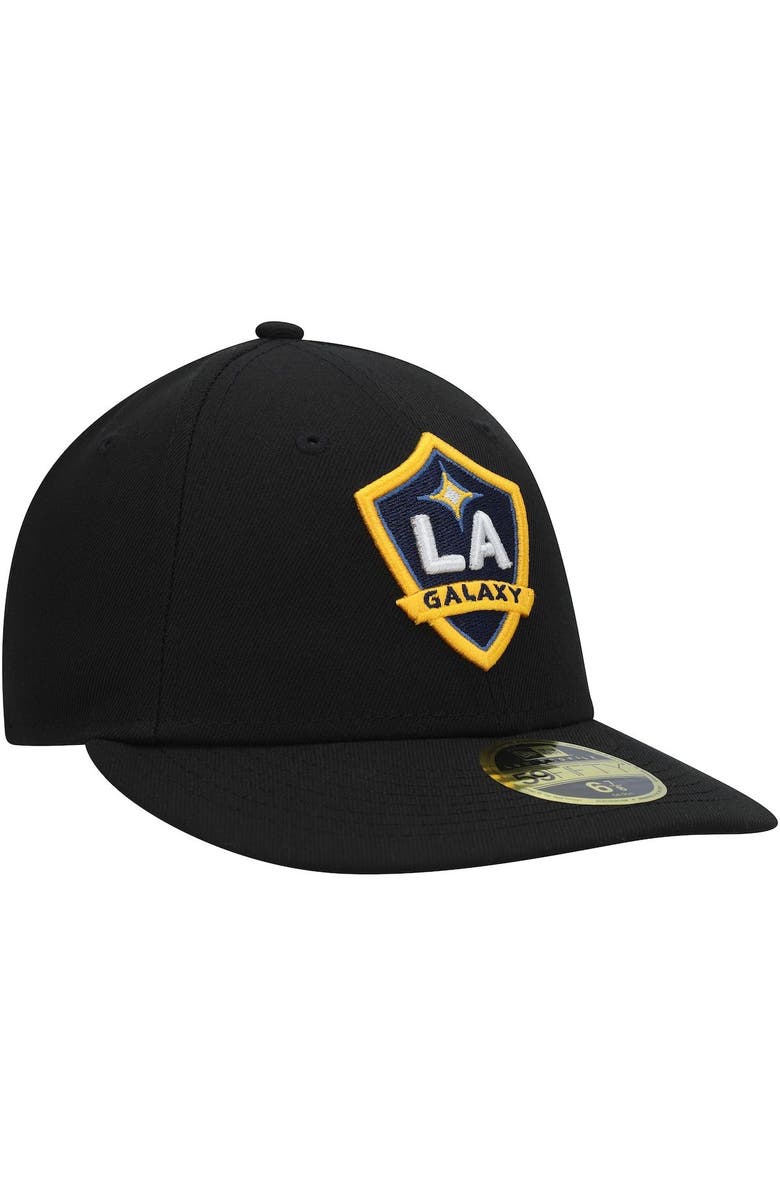 New Era Men's New Era Black LA Galaxy Primary Logo Low Profile 59FIFTY Fitted Hat, Alternate, color, 