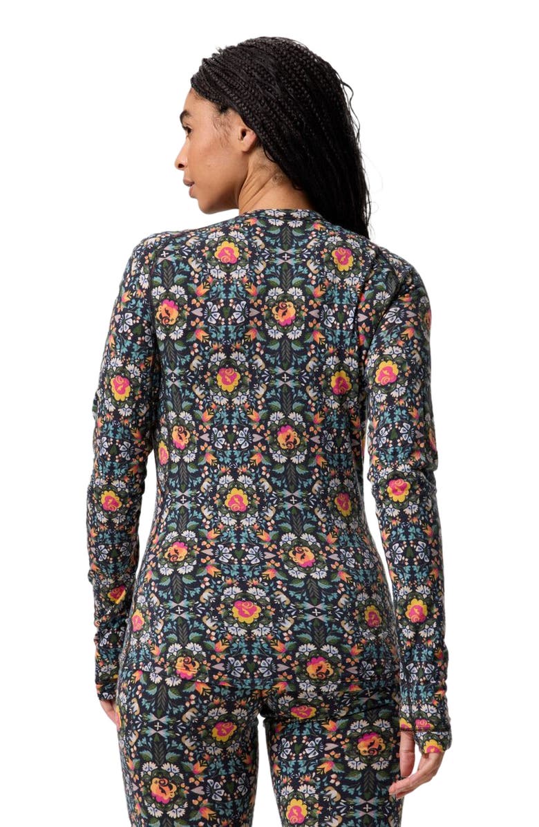 Backcountry Cedars Rws Merino Lt-Wt Baselayer Crew Top - Women's, Alternate, color, Tyrol Floral Print