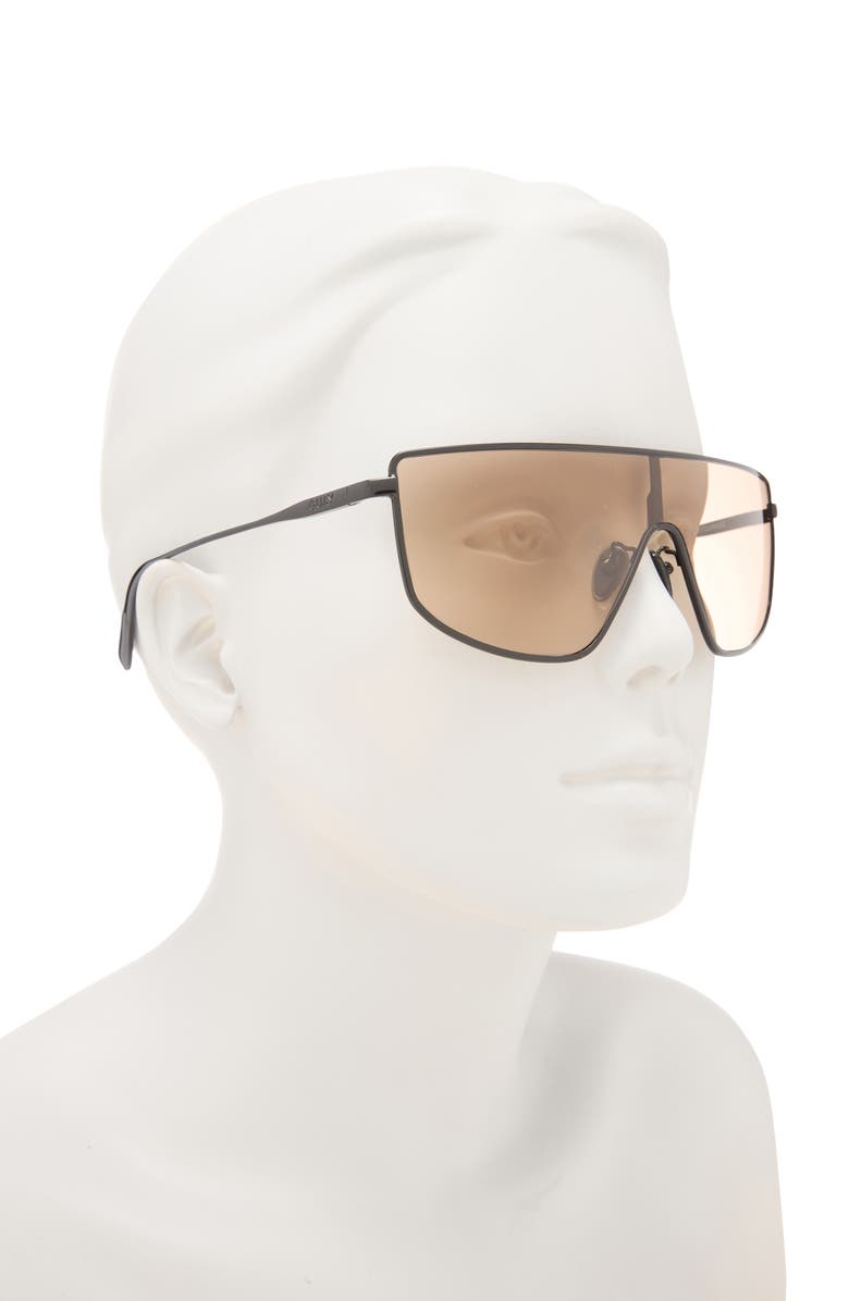 QUAY Entourage 138mm Gradient Shield Sunglasses, Alternate, color, Black/ Tan