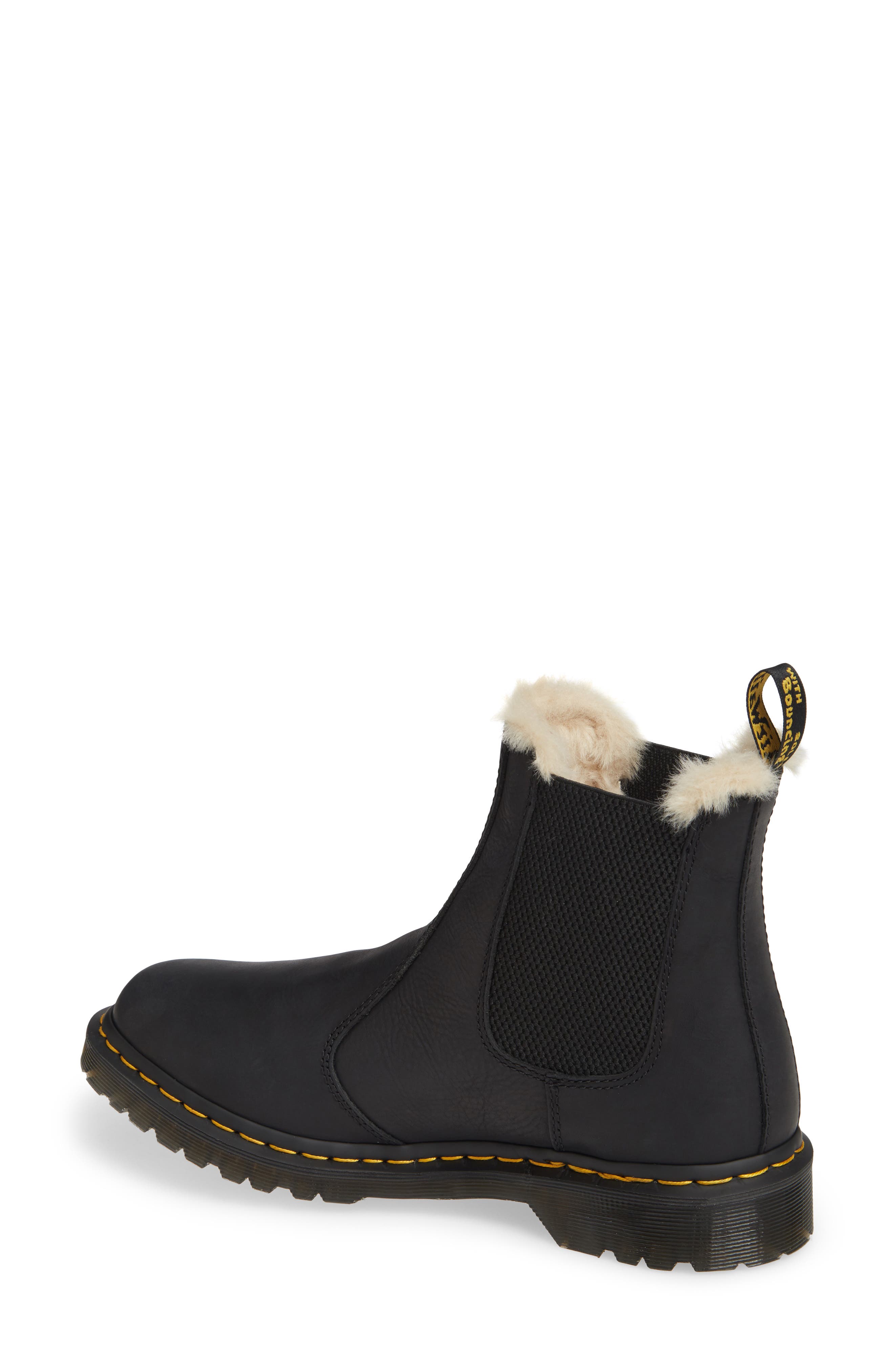Dr. Martens 2976 Faux Shearling Chelsea Boot, Alternate, color, Black Wyoming