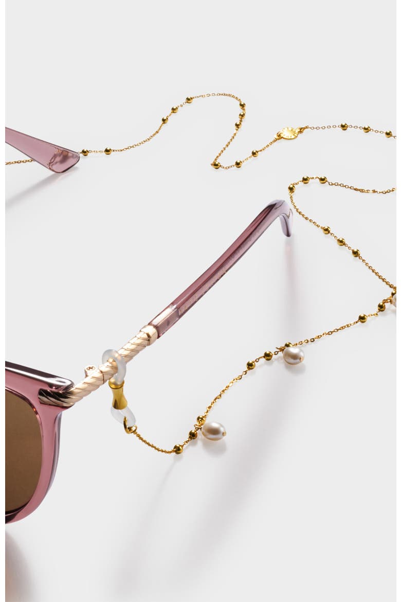 Sol Pearl Sunglasses Chain, Alternate, color, Gold Coated