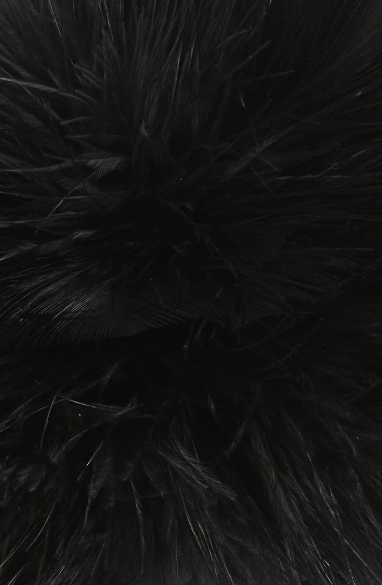 Cara Feather Pompom Ponytail Holder, Alternate, color, 