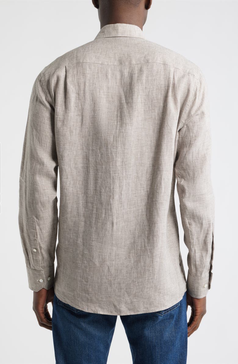 Peter Millar Astino Lino Tailored Fit Linen Button-Up Shirt, Alternate, color, Summer Dunes