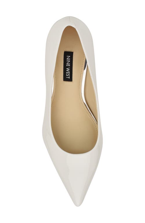 Nine West Sisko Pointed Toe Kitten Heel Pump In White