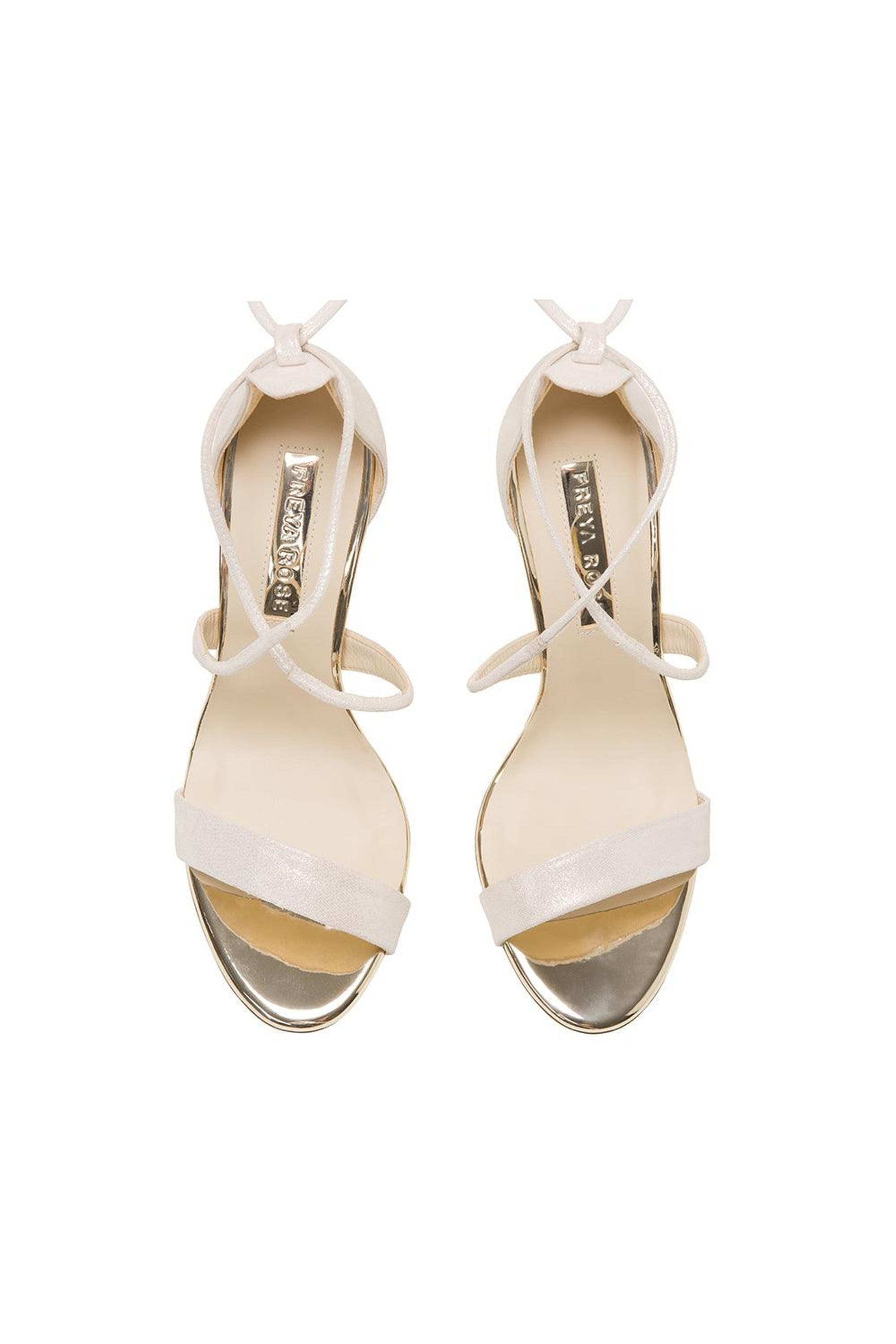 Freya Rose Flora Ankle Strap Pearl Heel Sandal, Alternate, color, Ivory