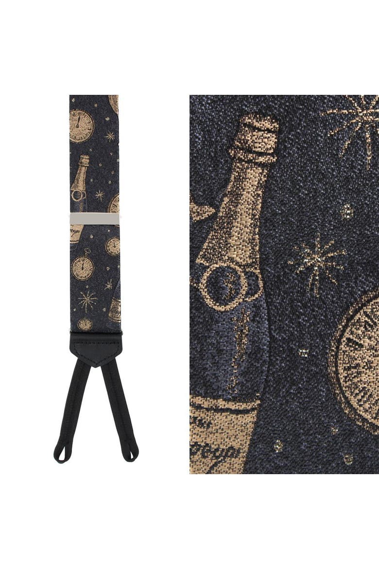Resolutions Countdown Novelty Silk Formal End Suspenders, Main, color, Black