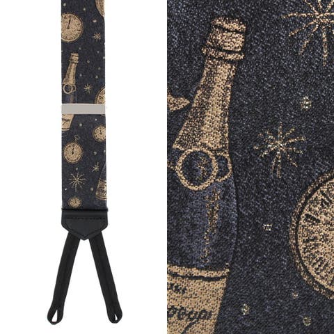 Resolutions Countdown Novelty Silk Formal End Suspenders (Braces)