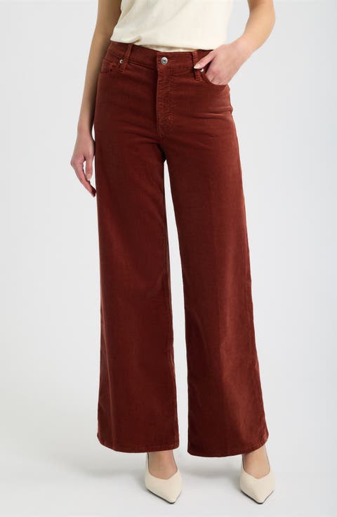 Le Slim Palazzo Corduroy Pants