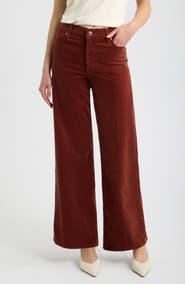 FRAME Le Slim Palazzo Corduroy Pants