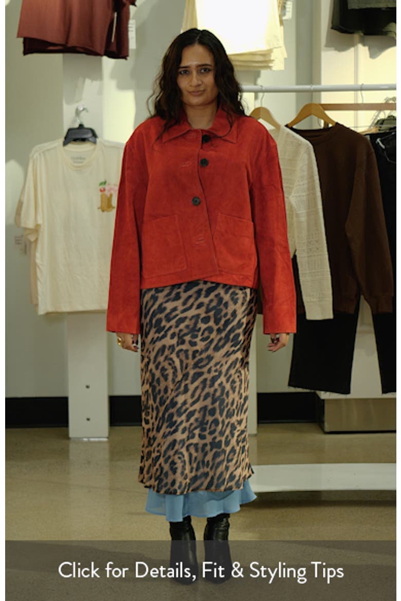 Boxy Crop Suede Jacket video
