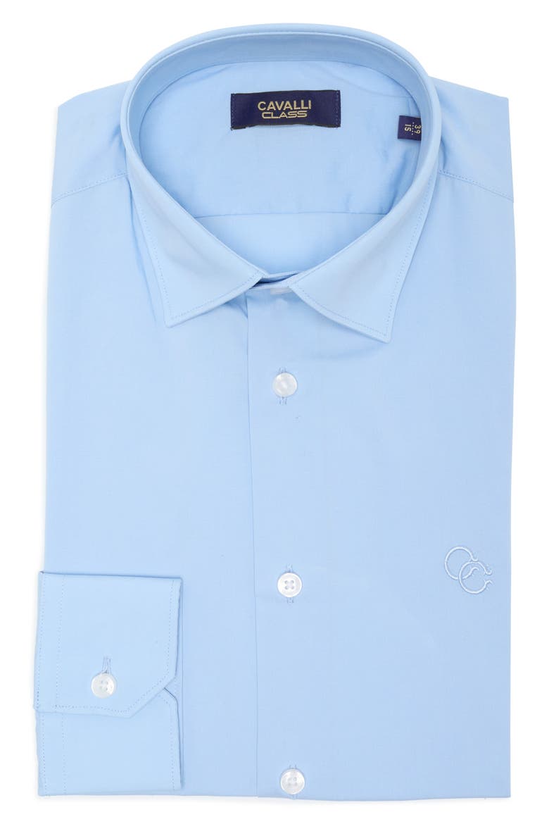Slim Fit Stretch Cotton Dress Shirt, Alternate, color, LIGHT BLUE