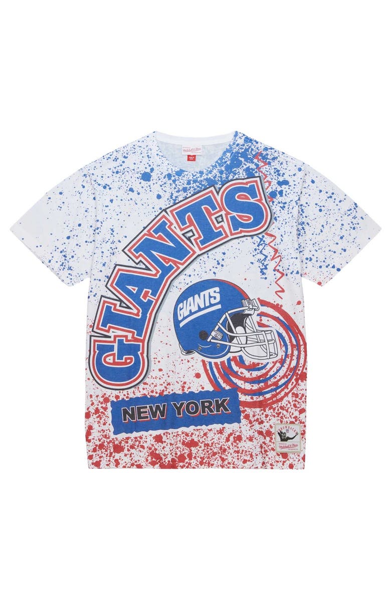 Mitchell & Ness Men's Mitchell & Ness White New York Giants Team Burst Sublimated T-Shirt, Alternate, color, 