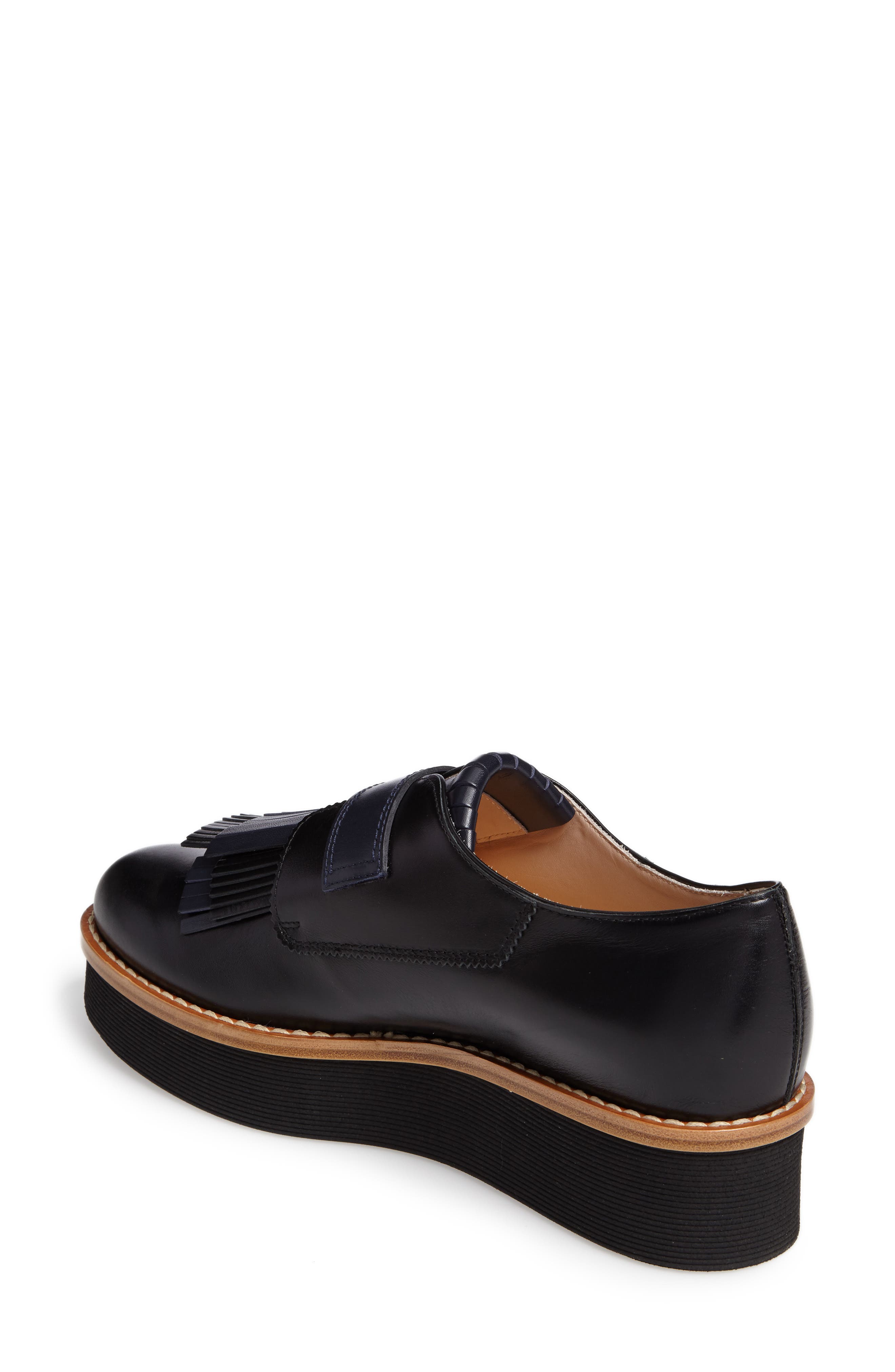 Tod's Kiltie Fringe Platform Loafer, Alternate, color, 